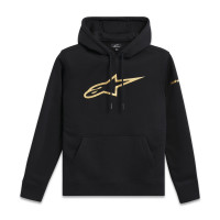 Mikina GILDED HOODIE, ALPINESTARS (černá/zlatá)