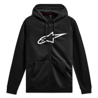 Mikina AGELESS ZIP HOODIE 3, ALPINESTARS (černá/bílá)