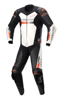 Jednodílná kombinéza GP FORCE, TECH-AIR 5 kompatibilní, ALPINESTARS (černá/bílá/červená fluo) 2025